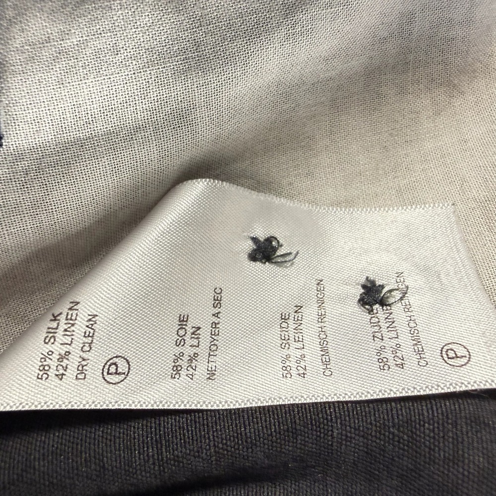 Tommy Bahama Shorts Mens 35 Gray Excellent Silk Linen Blend Flat Front Chino - Picture 7 of 7